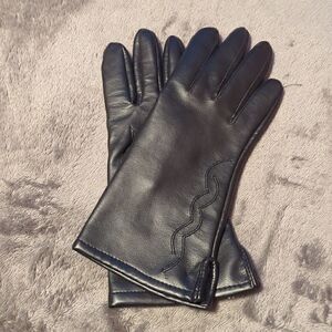 Women's Vegan Leather Gloves black